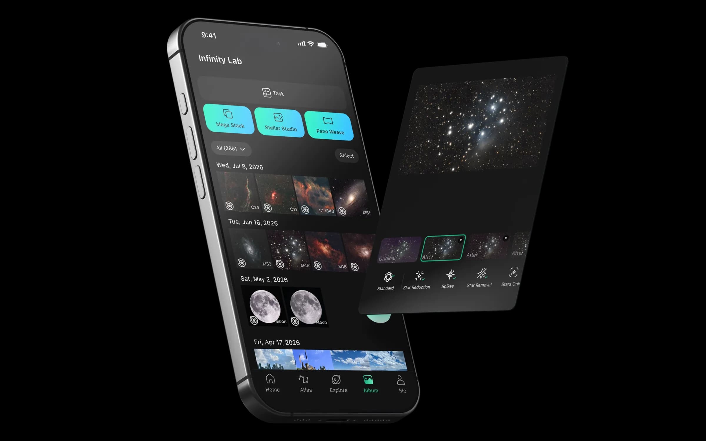 Automated capture, in-app editing and image exports.