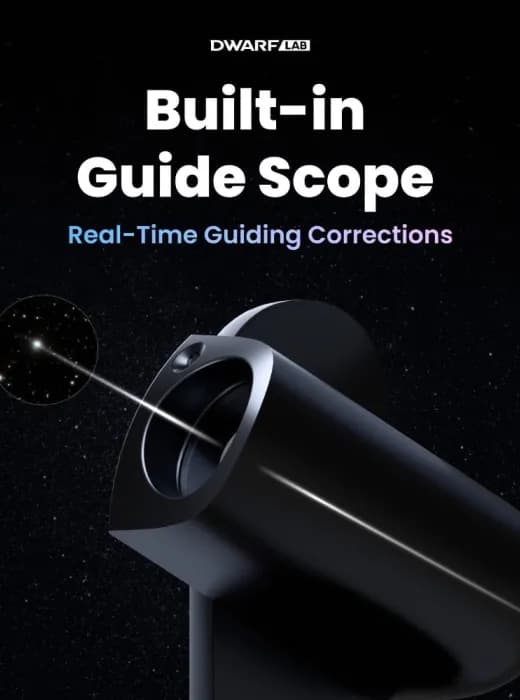 Built-in guiding and up to 300 s single-frame exposures.